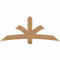72"W x 30"H x 5 1/2"D x 5 1/2"F, 10/12 Pitch, Davenport Smooth Timber Gable Bracket, Western Red Cedar