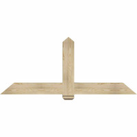 72"W x 30"H x 06"D x 6"F, 10/12 Pitch, Eugene Rough Sawn Timber Gable Bracket, Douglas Fir