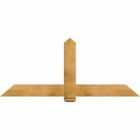 72"W x 30"H x 06"D x 6"F, 10/12 Pitch, Eugene Rough Sawn Timber Gable Bracket, Western Red Cedar