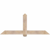 72"W x 30"H x 5 1/2"D x 5 1/2"F, 10/12 Pitch, Eugene Smooth Timber Gable Bracket, Douglas Fir