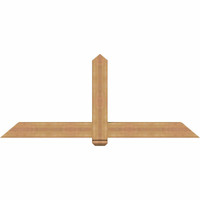 72"W x 30"H x 5 1/2"D x 5 1/2"F, 10/12 Pitch, Eugene Smooth Timber Gable Bracket, Western Red Cedar