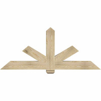 72"W x 30"H x 06"D x 6"F, 10/12 Pitch, Kennewick Rough Sawn Timber Gable Bracket, Douglas Fir
