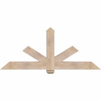 72"W x 30"H x 5 1/2"D x 5 1/2"F, 10/12 Pitch, Kennewick Smooth Timber Gable Bracket, Douglas Fir