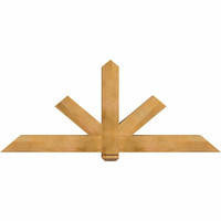 72"W x 30"H x 5 1/2"D x 5 1/2"F, 10/12 Pitch, Kennewick Smooth Timber Gable Bracket, Western Red Cedar