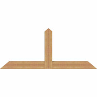 72"W x 30"H x 5 1/2"D x 5 1/2"F, 10/12 Pitch, Portland Smooth Timber Gable Bracket, Western Red Cedar