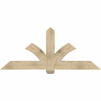 72"W x 30"H x 06"D x 6"F, 10/12 Pitch, Redmond Rough Sawn Timber Gable Bracket, Douglas Fir