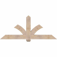 72"W x 30"H x 5 1/2"D x 5 1/2"F, 10/12 Pitch, Redmond Smooth Timber Gable Bracket, Douglas Fir