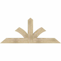 72"W x 30"H x 06"D x 6"F, 10/12 Pitch, Richland Rough Sawn Timber Gable Bracket, Douglas Fir