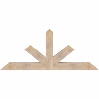72"W x 30"H x 5 1/2"D x 5 1/2"F, 10/12 Pitch, Saratoga Smooth Timber Gable Bracket, Douglas Fir