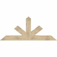 72"W x 30"H x 06"D x 6"F, 10/12 Pitch, Saratoga Rough Sawn Timber Gable Bracket, Douglas Fir