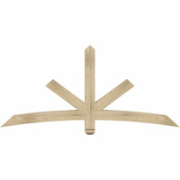 72"W x 33"H x 04"D x 4"F, 11/12 Pitch, Alberta Rough Sawn Timber Gable Bracket, Douglas Fir