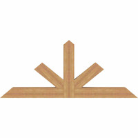 72"W x 30"H x 5 1/2"D x 5 1/2"F, 10/12 Pitch, Saratoga Smooth Timber Gable Bracket, Western Red Cedar
