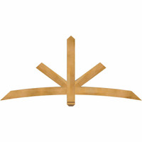 72"W x 33"H x 04"D x 4"F, 11/12 Pitch, Alberta Rough Sawn Timber Gable Bracket, Western Red Cedar