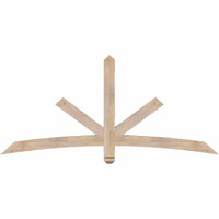 72"W x 33"H x 3 1/2"D x 3 1/2"F, 11/12 Pitch, Alberta Smooth Timber Gable Bracket, Douglas Fir