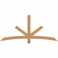 72"W x 33"H x 3 1/2"D x 3 1/2"F, 11/12 Pitch, Alberta Smooth Timber Gable Bracket, Western Red Cedar