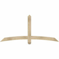 72"W x 33"H x 04"D x 4"F, 11/12 Pitch, Bellingham Rough Sawn Timber Gable Bracket, Douglas Fir