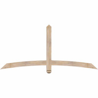 72"W x 33"H x 3 1/2"D x 3 1/2"F, 11/12 Pitch, Bellingham Smooth Timber Gable Bracket, Douglas Fir