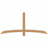 72"W x 33"H x 3 1/2"D x 3 1/2"F, 11/12 Pitch, Bellingham Smooth Timber Gable Bracket, Western Red Cedar