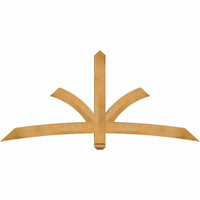 72"W x 33"H x 04"D x 4"F, 11/12 Pitch, Davenport Rough Sawn Timber Gable Bracket, Western Red Cedar