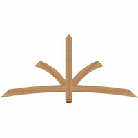 72"W x 33"H x 3 1/2"D x 3 1/2"F, 11/12 Pitch, Davenport Smooth Timber Gable Bracket, Western Red Cedar