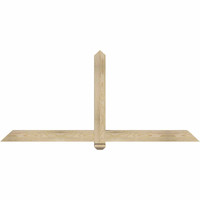72"W x 33"H x 04"D x 4"F, 11/12 Pitch, Eugene Rough Sawn Timber Gable Bracket, Douglas Fir