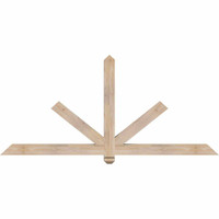 72"W x 33"H x 3 1/2"D x 3 1/2"F, 11/12 Pitch, Kennewick Smooth Timber Gable Bracket, Douglas Fir
