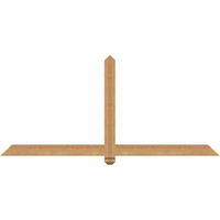 72"W x 33"H x 3 1/2"D x 3 1/2"F, 11/12 Pitch, Eugene Smooth Timber Gable Bracket, Western Red Cedar
