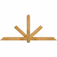 72"W x 33"H x 04"D x 4"F, 11/12 Pitch, Kennewick Rough Sawn Timber Gable Bracket, Western Red Cedar