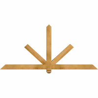 72"W x 33"H x 3 1/2"D x 3 1/2"F, 11/12 Pitch, Kennewick Smooth Timber Gable Bracket, Western Red Cedar