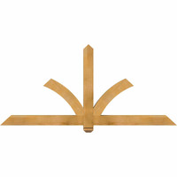 72"W x 33"H x 04"D x 4"F, 11/12 Pitch, Redmond Rough Sawn Timber Gable Bracket, Western Red Cedar