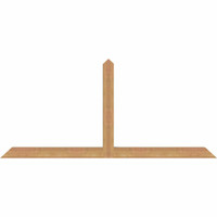 72"W x 33"H x 3 1/2"D x 3 1/2"F, 11/12 Pitch, Portland Smooth Timber Gable Bracket, Western Red Cedar