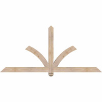 72"W x 33"H x 3 1/2"D x 3 1/2"F, 11/12 Pitch, Redmond Smooth Timber Gable Bracket, Douglas Fir