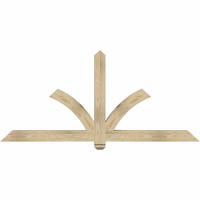 72"W x 33"H x 04"D x 4"F, 11/12 Pitch, Redmond Rough Sawn Timber Gable Bracket, Douglas Fir