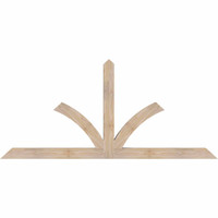 72"W x 33"H x 3 1/2"D x 3 1/2"F, 11/12 Pitch, Richland Smooth Timber Gable Bracket, Douglas Fir