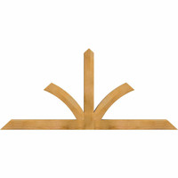 72"W x 33"H x 04"D x 4"F, 11/12 Pitch, Richland Rough Sawn Timber Gable Bracket, Western Red Cedar