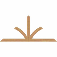 72"W x 33"H x 3 1/2"D x 3 1/2"F, 11/12 Pitch, Richland Smooth Timber Gable Bracket, Western Red Cedar