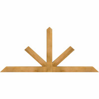 72"W x 33"H x 04"D x 4"F, 11/12 Pitch, Saratoga Rough Sawn Timber Gable Bracket, Western Red Cedar