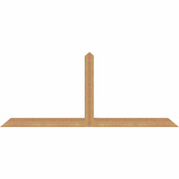 72"W x 30"H x 3 1/2"D x 3 1/2"F, 10/12 Pitch, Portland Smooth Timber Gable Bracket, Western Red Cedar