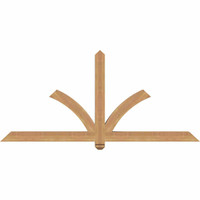 72"W x 33"H x 3 1/2"D x 3 1/2"F, 11/12 Pitch, Redmond Smooth Timber Gable Bracket, Western Red Cedar