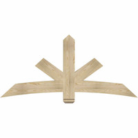 72"W x 33"H x 04"D x 6"F, 11/12 Pitch, Alberta Rough Sawn Timber Gable Bracket, Douglas Fir