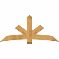 72"W x 33"H x 04"D x 6"F, 11/12 Pitch, Alberta Rough Sawn Timber Gable Bracket, Western Red Cedar