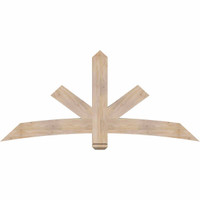 72"W x 33"H x 3 1/2"D x 5 1/2"F, 11/12 Pitch, Alberta Smooth Timber Gable Bracket, Douglas Fir