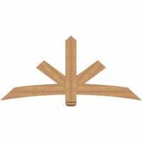 72"W x 33"H x 3 1/2"D x 5 1/2"F, 11/12 Pitch, Alberta Smooth Timber Gable Bracket, Western Red Cedar