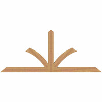 72"W x 30"H x 3 1/2"D x 3 1/2"F, 10/12 Pitch, Richland Smooth Timber Gable Bracket, Western Red Cedar