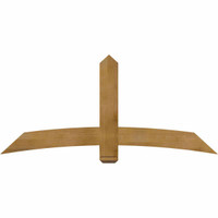 72"W x 33"H x 04"D x 6"F, 11/12 Pitch, Bellingham Rough Sawn Timber Gable Bracket, Western Red Cedar
