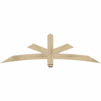 72"W x 21"H x 04"D x 4"F, 07/12 Pitch, Alberta Rough Sawn Timber Gable Bracket, Douglas Fir