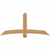 72"W x 33"H x 3 1/2"D x 5 1/2"F, 11/12 Pitch, Bellingham Smooth Timber Gable Bracket, Western Red Cedar