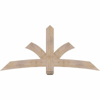 72"W x 33"H x 3 1/2"D x 5 1/2"F, 11/12 Pitch, Davenport Smooth Timber Gable Bracket, Douglas Fir