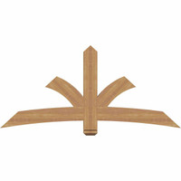 72"W x 33"H x 3 1/2"D x 5 1/2"F, 11/12 Pitch, Davenport Smooth Timber Gable Bracket, Western Red Cedar