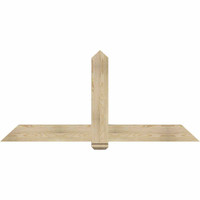 72"W x 33"H x 04"D x 6"F, 11/12 Pitch, Eugene Rough Sawn Timber Gable Bracket, Douglas Fir